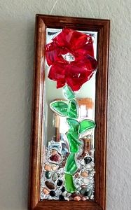 Hand Made Glass On Mirror